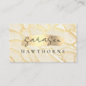 水彩金箔フェイクソーシャルメディアのアイコンGlam 名刺 (正面)