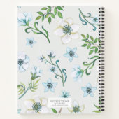 水彩金箔フレームパーソナライズされた ノートブック (裏面)