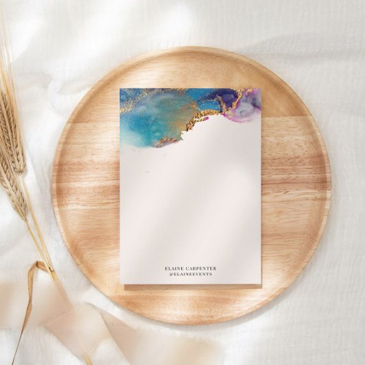 水彩金箔モノグラム文房具紙 便箋