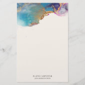 水彩金箔モノグラム文房具紙 便箋 (正面)