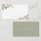 水彩金箔ユーカリ離れス結婚ズ プレイスカード (正面/裏面)