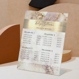 水彩金箔価格表台座看板 台座サイン