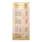 水彩金箔価格赤面ピンクエレガント ラックカード (正面)