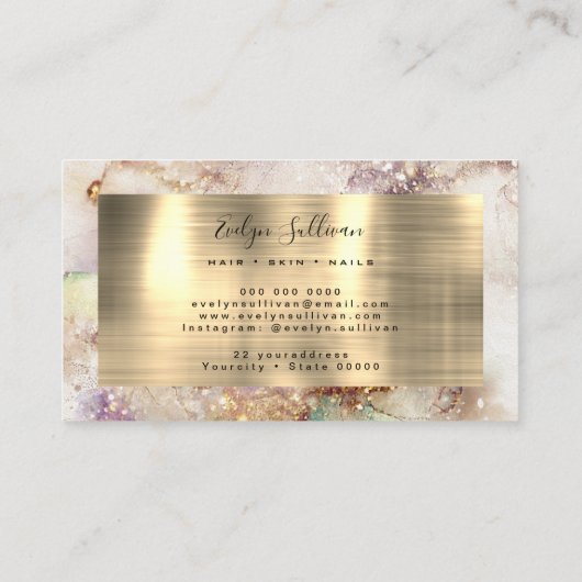 水彩金箔名刺 名刺 (裏面)