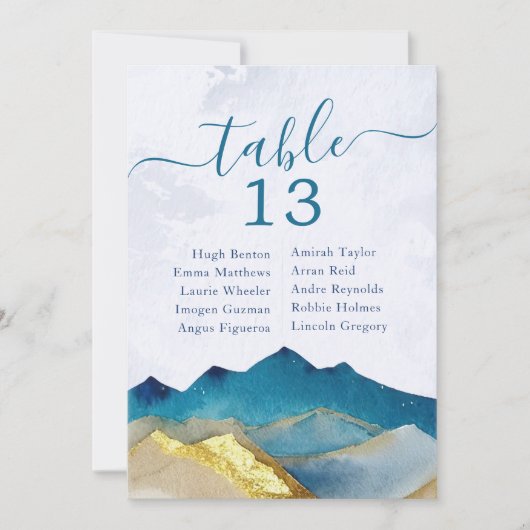 水彩金箔山結婚の表番号 (正面)