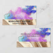 水彩金箔 |金ゴールドファブリックの名刺 名刺 (正面/裏面)