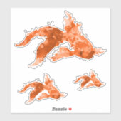 水彩金魚 シール (シート)