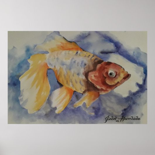 水彩金魚 ポスター (正面)