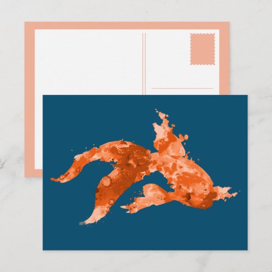 水彩金魚 ポストカード (正面/裏面)