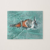水彩釣り鳥自然アート ジグソーパズル (横)