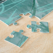 水彩釣り鳥自然アート ジグソーパズル (側面)