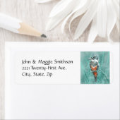 水彩釣り鳥自然 ラベル (インサイチュ)