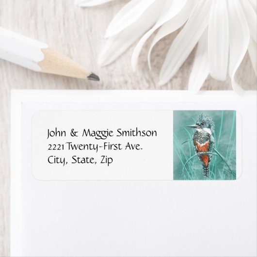 水彩釣り鳥自然 ラベル (インサイチュ)