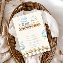 水彩鉄道ベイビーシャワー