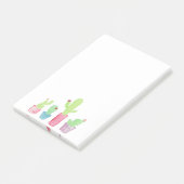 水彩鉢植えサボテン植物に関する注意 ポストイット (アングル)