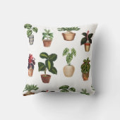 水彩鉢植えテラコッタポットパターン クッション (裏面)