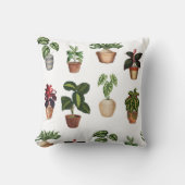 水彩鉢植えテラコッタポットパターン クッション (正面)
