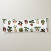 水彩鉢植えテラコッタポットパターン ボディピロー (裏面)