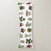 水彩鉢植えテラコッタポットパターン ボディピロー (正面縦)