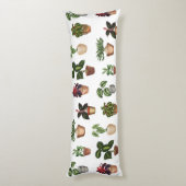 水彩鉢植えテラコッタポットパターン ボディピロー (裏面 (縦))