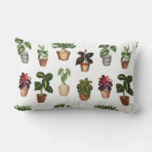 水彩鉢植えテラコッタポットパターン ランバークッション (裏面)