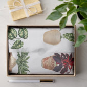 水彩鉢植えテラコッタポットパターン 薄葉紙 (ギフト)