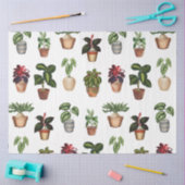 水彩鉢植えテラコッタポットパターン 薄葉紙 (クラフト)