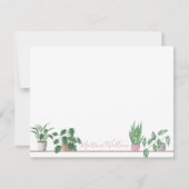 水彩鉢植えノートカード ノートカード (正面)