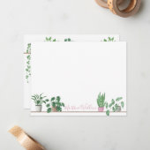 水彩鉢植えノートカード ノートカード (正面/裏面インサイチュ)