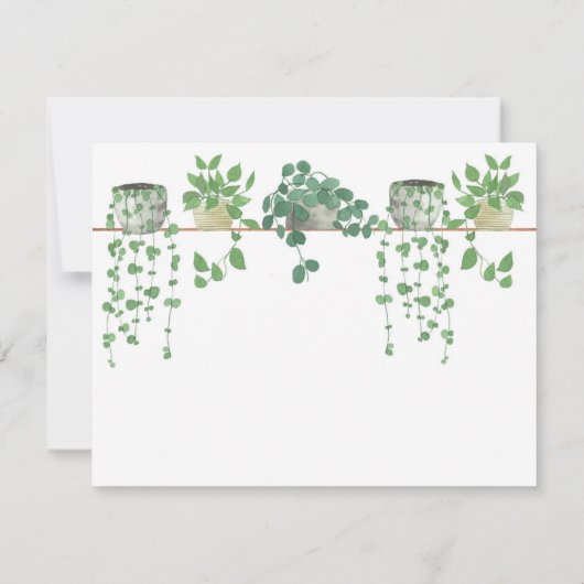 水彩鉢植えノートカード ノートカード (裏面)
