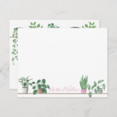 水彩鉢植えノートカード ノートカード (正面/裏面)