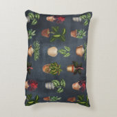 水彩鉢植えパタ素朴ーン黒 アクセントクッション (裏面(縦))