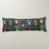 水彩鉢植えパタ素朴ーン黒 ボディピロー (裏面)