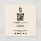 水彩鉢植えホームステージングQRコード スクエア名刺 (裏面)