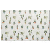 水彩鉢植え模様織物 ファブリック (ファットクウォーター)