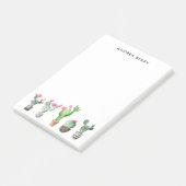 水彩鉢状の多肉類とサボテン ポストイット (アングル)