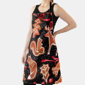 水彩銀杏の継ぎ目のない模様 エプロン (インサイチュ)