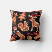 水彩銀杏の継ぎ目のない模様 クッション (裏面)