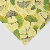 水彩銀杏ビロバ植物性パタ葉ーン模様 薄葉紙 (詳細)