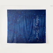 水彩銀河宇宙星空写真背景 タペストリー (正面(横))