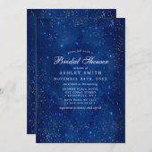 水彩銀河宇宙星空 ブライダルシャワー 招待状 (正面/裏面)