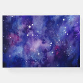 水彩銀河手書き文字 星の夜 ゲストブック (裏面)