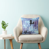 水彩銀河系ガール猫好き クッション (椅子)