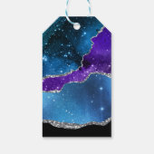 水彩銀河系グリッターアゲ結婚ート ギフトタグ (裏面)