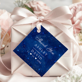 水彩銀河系コズミックスターズありがとうラベル フェイバータグ