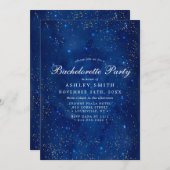 水彩銀河系コズミックスターズスターリーバチェロレッテ 招待状 (正面/裏面)