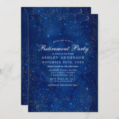 水彩銀河系コズミックスターズリタイアメントパーティー 招待状 (正面/裏面)