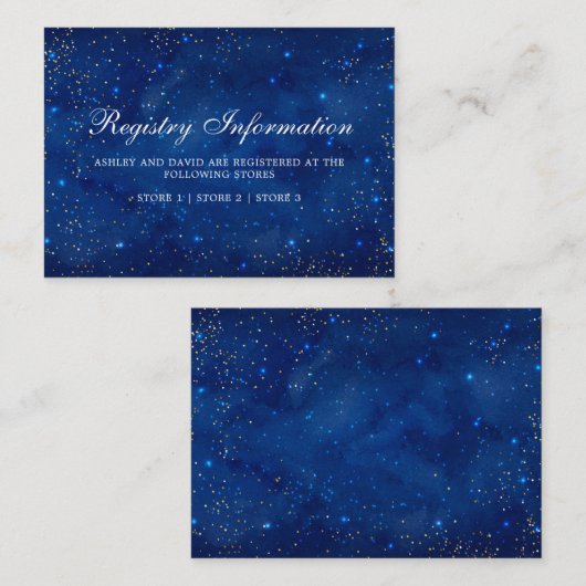 水彩銀河系コズミックスターズレジストリ情報カード エンクロージャーカード (正面/裏面)