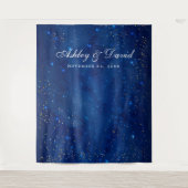 水彩銀河系コズミックスターズ写真背景 タペストリー (正面)