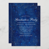 水彩銀河系コズミックスターズ卒業パーティー 招待状 (正面/裏面)
